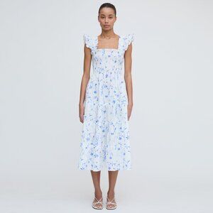 Hill House Home The Ellie Nap Dress Blue Botanical (Size Small)